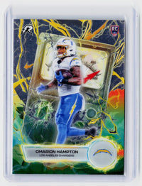 2026 Topps Vortex Omarion Hampton RC VT-9 Los Angeles Chargers - front
