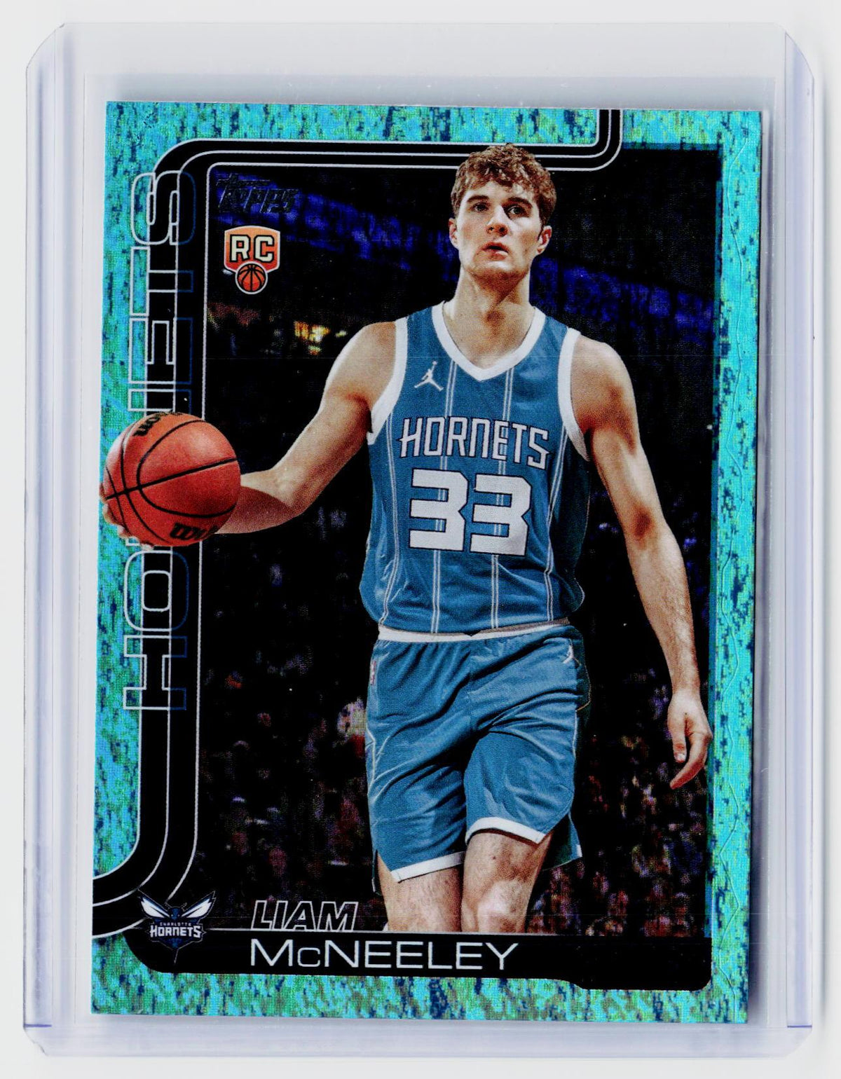 2025 Topps Basketball Liam McNeeley RC #229 Charlotte Hornets - front