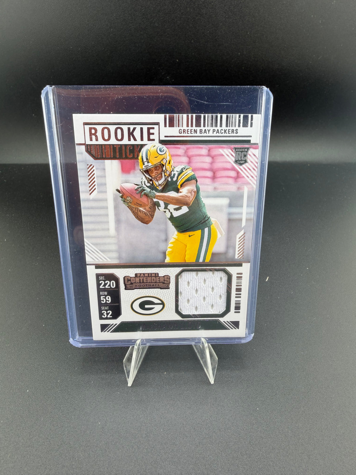 2024 Panini Contenders Rookie Ticket Swatches Marshawn Lloyd Green Bay Packers - front