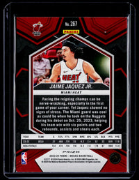 2023-24 Panini Mosaic NBA Debut Jaime Jaquez Jr. Rookie #267 Green - back