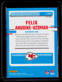 2023 Panini Donruss Optic Football Rated Rookie Felix Anudike-Uzomah #349 Pink Prizm - back