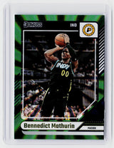 2024-25 Panini Donruss Green Laser Benedict Mathurin #127 Indiana Pacers - front