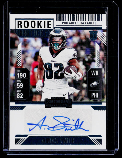 2024 Panini Contenders Rookie Ticket Autographs Ainias Smith #191 Ticket Stub RC Auto - front