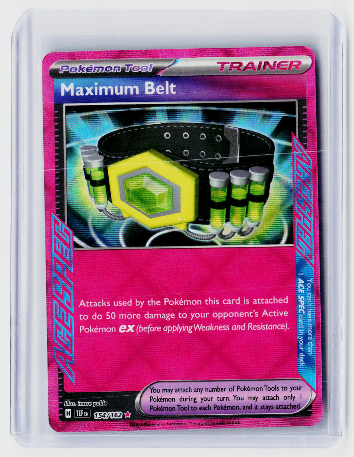 2024 Pokémon TCG Scarlet & Violet—Temporal Forces Maximum Belt ACE SPEC 154/162 - front