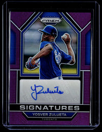 2023 Panini Prizm Baseball Signatures Yosver Zulueta Purple Prizm Auto #SIG-YZ /99 - front