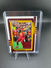 2025 Panini Donruss Threads Jayden Daniels Rookie Memorabilia #DTH-JDS - front