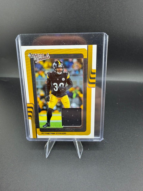 2025 Panini Donruss Threads Minkah Fitzpatrick Memorabilia Card DTH-MFS - front