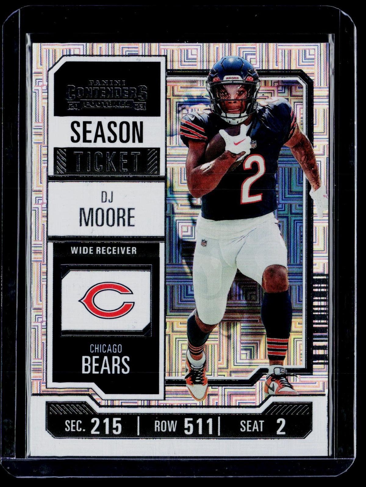 2023 Panini Contenders Football Season Ticket DJ Moore #18 Chicago Bears - front