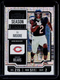 2023 Panini Contenders Football Season Ticket DJ Moore #18 Chicago Bears - front