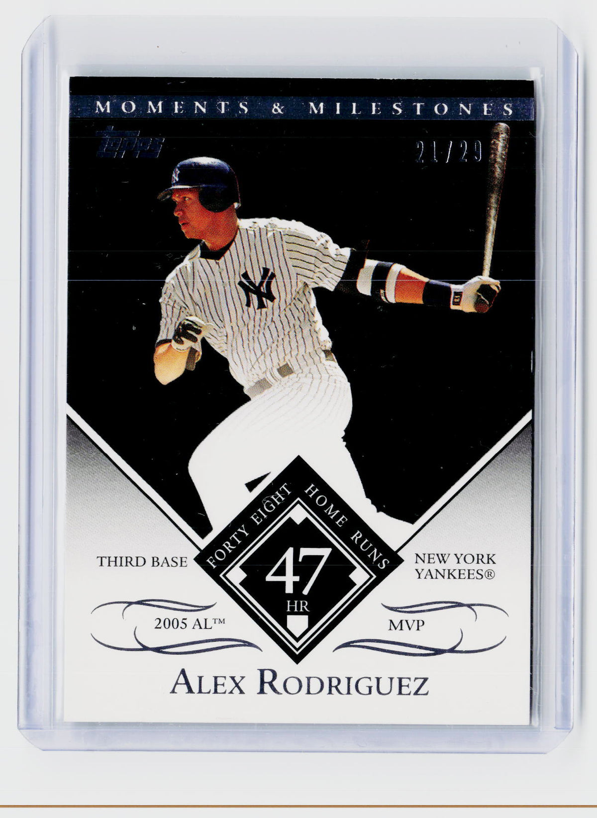2007 Topps Moments & Milestones #33 Alex Rodriguez 48 HR 21/29 - front