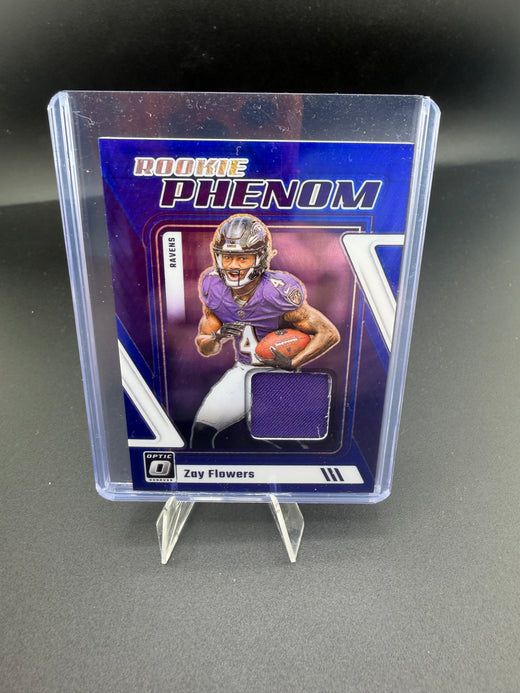 2023 Panini Donruss Optic Rookie Phenoms Zay Flowers Rookie Patch Card RP-ZF - front
