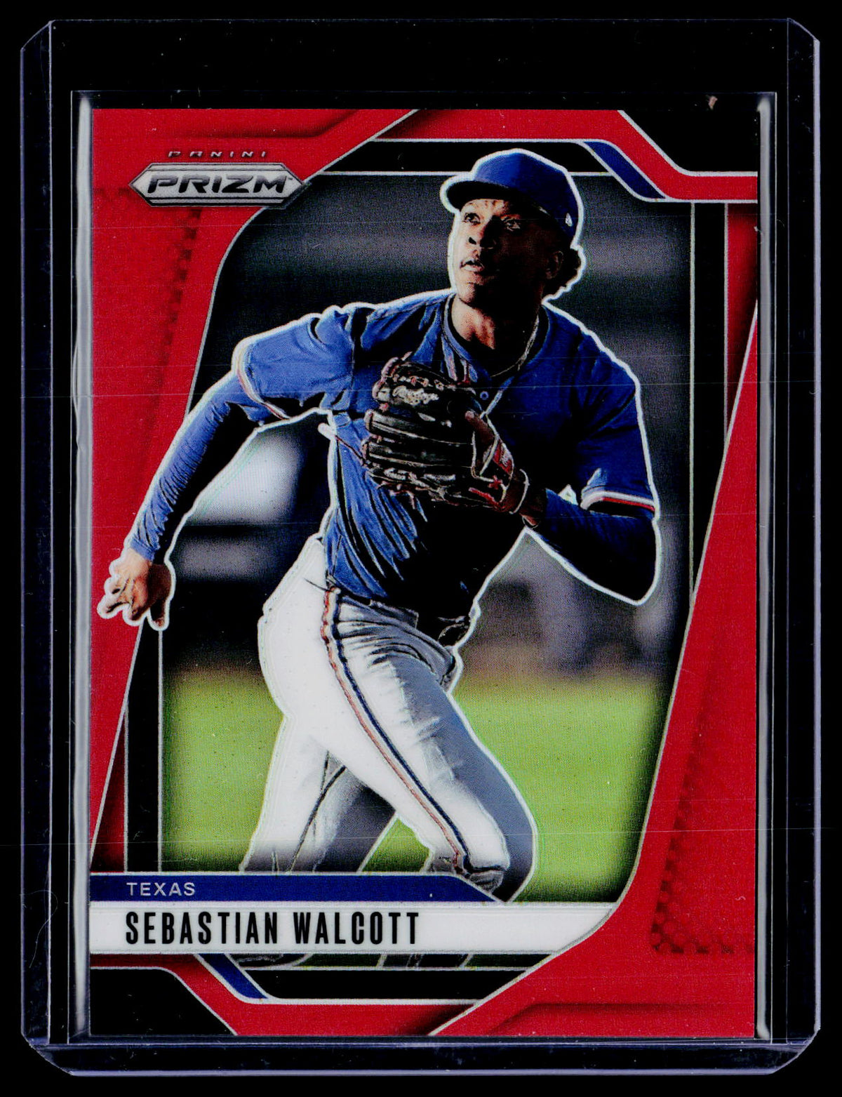 2025 Panini Prizm Baseball Sebastian Walcott Red Prizm #114 /299 - front
