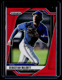 2025 Panini Prizm Baseball Sebastian Walcott Red Prizm #114 /299 - front