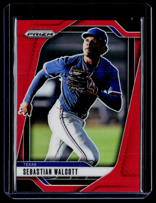 2025 Panini Prizm Baseball Sebastian Walcott Red Prizm #114 /299 - front