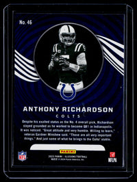 2023 Panini Illusions Football Anthony Richardson Green Rookie #46 - back