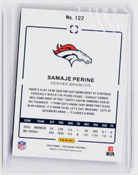 2024 Panini Photogenic Football Samaje Perine #122 Denver Broncos - back