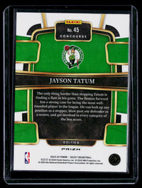 2023-24 Panini Select Basketball Jayson Tatum #45 Concourse - back