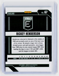 2026 Panini Donruss Elite Baseball Rickey Henderson Oakland Athletics #67 - back