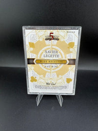 2024 Wild Card 5 Card Draw Promo Xavier Legette Jack Stealth Heart GoldSuits RC /2 - back