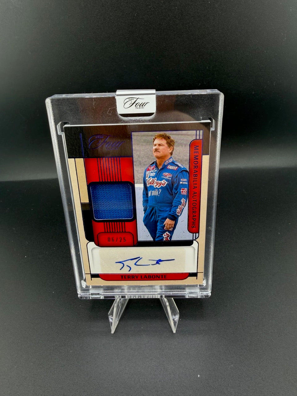 2020 Panini Turn Four Racing Terry Labonte Memorabilia Autograph #MA-TLB /25 - front