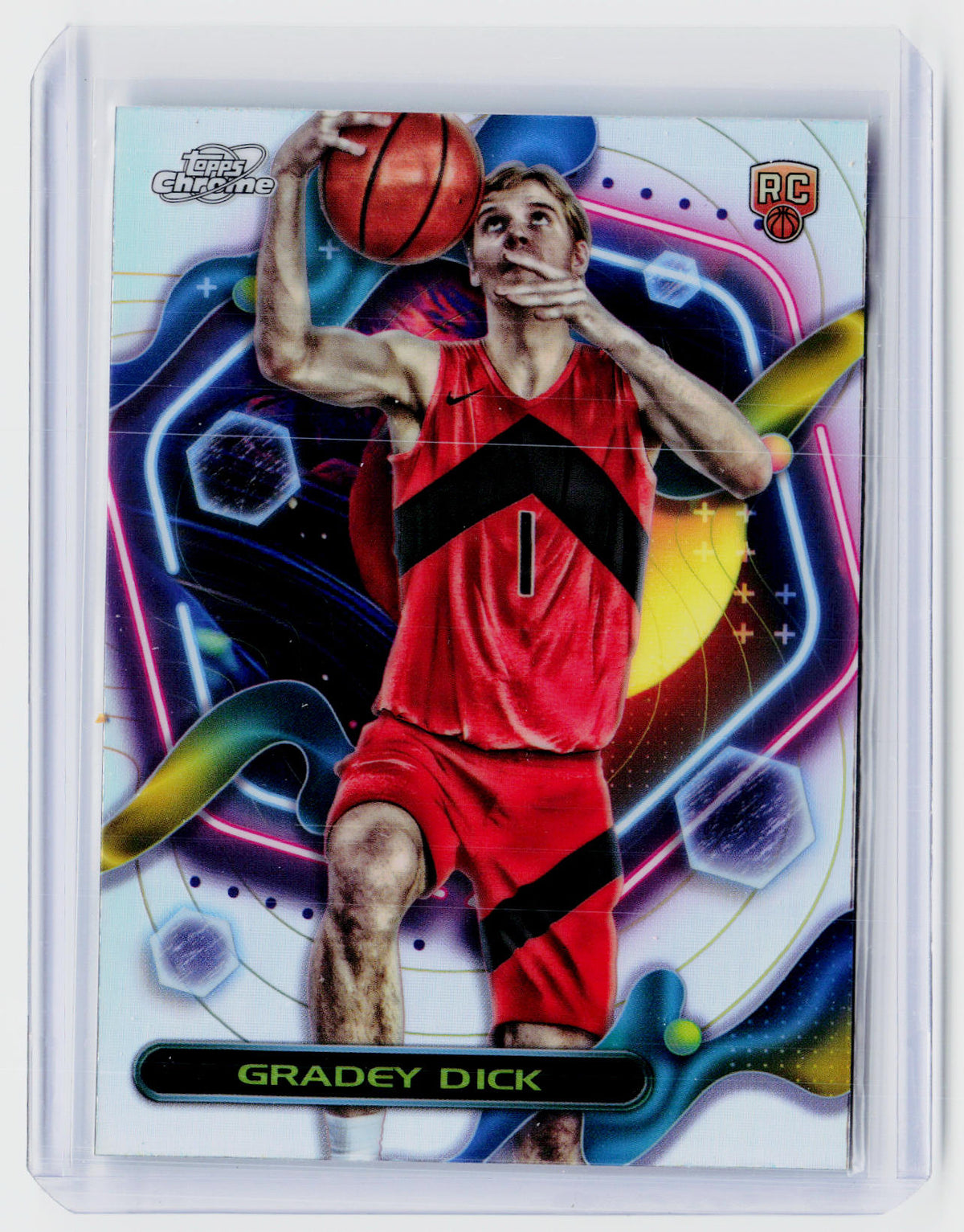 2023-24 Topps Chrome Basketball Gradey Dick RC Refractor #162 Toronto Raptors - front