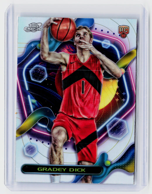 2023-24 Topps Chrome Basketball Gradey Dick RC Refractor #162 Toronto Raptors - front