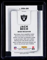 2025 Panini Donruss Optic Rookie Phenom Jack Bech Las Vegas Raiders Memorabilia Card - back