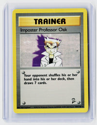2000 Pokémon Base Set 2 Impostor Professor Oak 102/130 - front