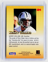 1995 Playoff Prime #184 Kerry Collins Rookie Card - back
