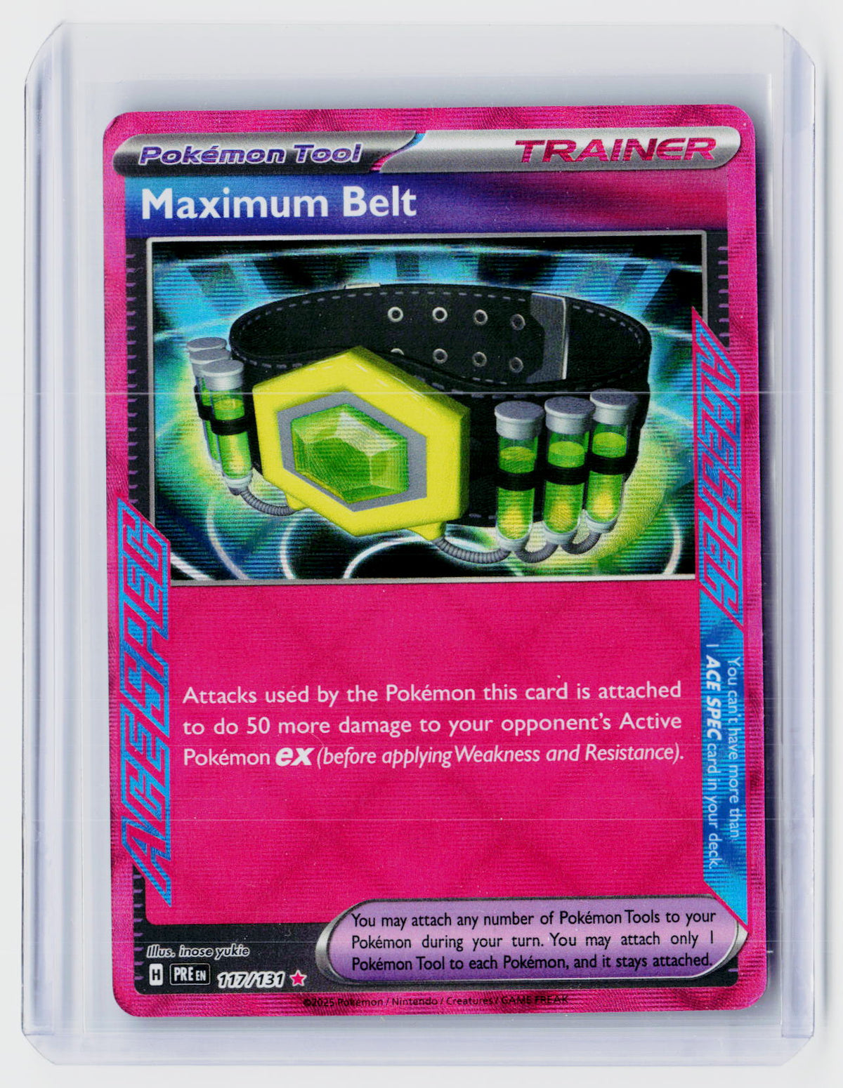 2025 Pokémon Scarlet & Violet—Prismatic Evolutions Maximum Belt ACE SPEC #117/131 - front