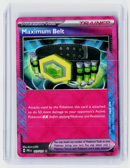 2025 Pokémon Scarlet & Violet—Prismatic Evolutions Maximum Belt ACE SPEC #117/131 - front