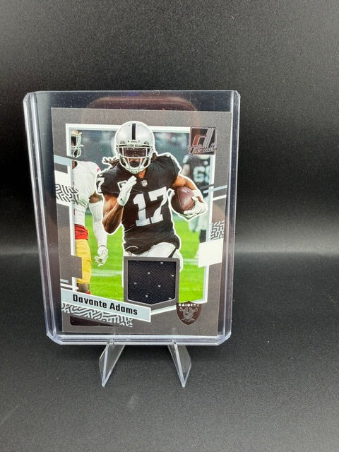 2023 Panini Donruss Threads Davante Adams #DTH-DA Memorabilia Card - front