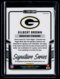 2024 Panini Donruss Optic Football Signature Series Gilbert Brown Autograph #SSH-GBN - back