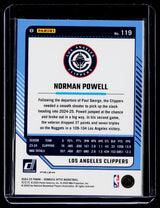 2024-25 Panini Donruss Optic Basketball Norman Powell #119 Los Angeles Clippers - back