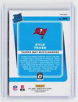 2021 Panini Donruss Optic Kyle Trask Rated Rookie Blue Velocity #209 - back