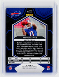 2024 Panini Mosaic Football Keon Coleman Rookie #333 Buffalo Bills - back