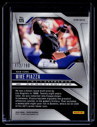 2025 Panini Prizm Baseball Mike Piazza Blue Prizm #125 /199 - back
