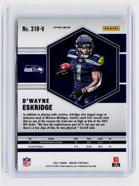 2021 Panini Mosaic Football D'Wayne Eskridge Rookie Variation #319-V - back