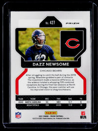 2021 Panini Prizm Football Dazz Newsome RC #427 Chicago Bears - back