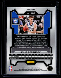 2023-24 Panini Prizm Basketball Filip Petrusev #282 Rookie Card - back