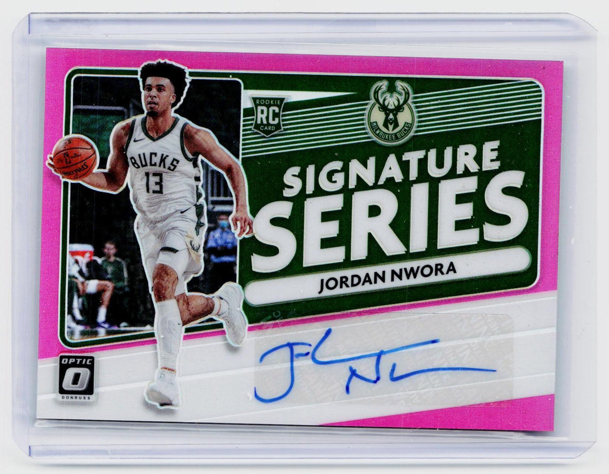 2020-21 Panini Donruss Optic Signature Series Jordan Nwora Rookie Auto 23/25 - front