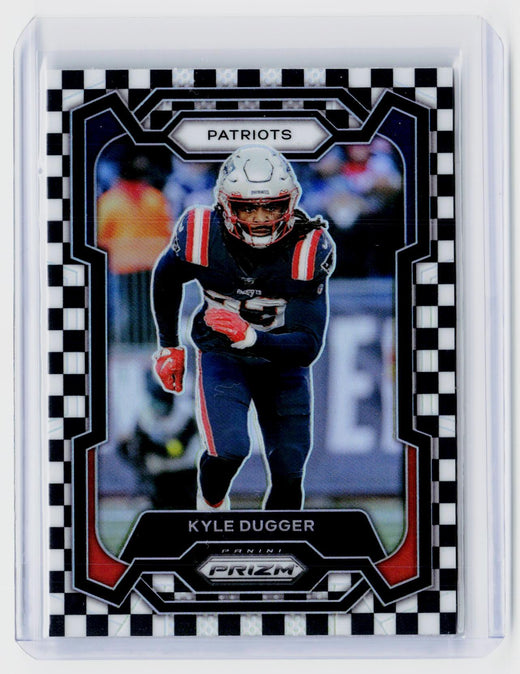 2023 Panini Prizm Football Kyle Dugger #205 Black and White Checkerboard Prizm - front
