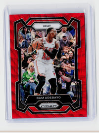 2023-24 Panini Prizm Red Ice Bam Adebayo #66 Miami Heat - front