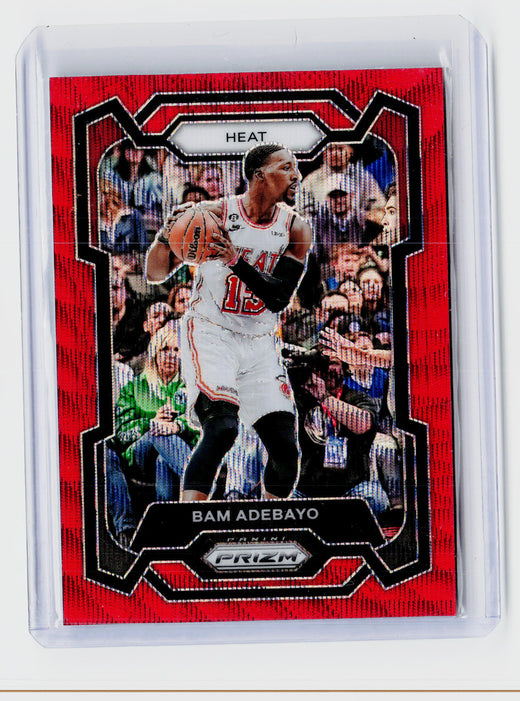 2023-24 Panini Prizm Red Ice Bam Adebayo #66 Miami Heat - front