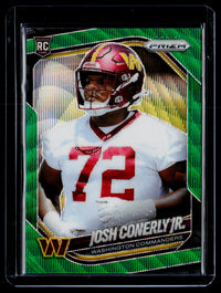 2025 Panini Prizm Football Josh Conerly Jr. #382 Green Flash Rookie - front