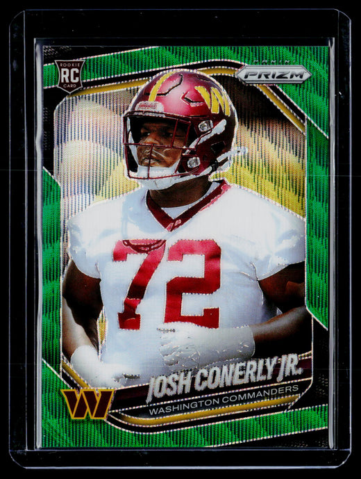 2025 Panini Prizm Football Josh Conerly Jr. #382 Green Flash Rookie - front