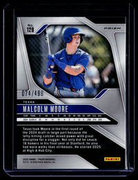 2025 Panini Prizm Baseball Pulsar Prizms Malcolm Moore #120 /499 - back