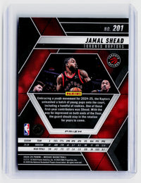 2024-25 Panini Mosaic Basketball Jamal Shead Blue Mosaic Rookie Card #201 Toronto Raptors - back