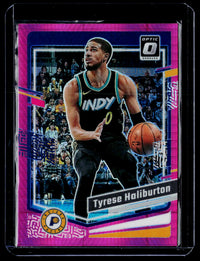 2023-24 Panini Donruss Optic Tyrese Haliburton Hyper Pink Prizm #27 - front