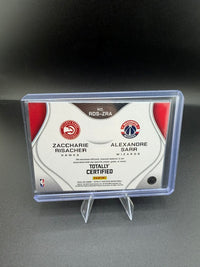 2024-25 Panini Totally Certified Rookie Dual Swatches Zaccharie Risacher / Alexandre Sarr RDS-ZRA - back